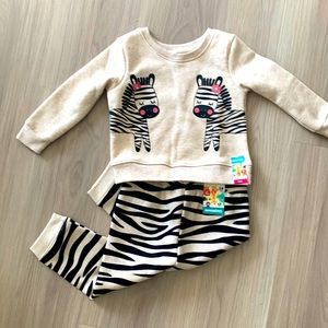 Gar-animal  2 piece Zebra Set Infant 18 months Fleece
